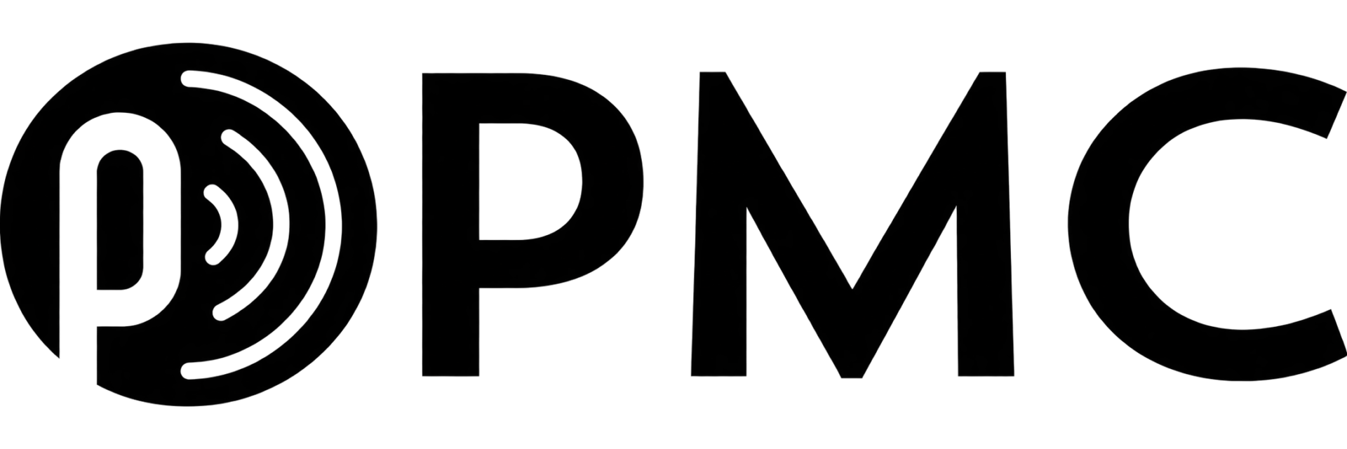 Black-and-white Pioneer PMC logo